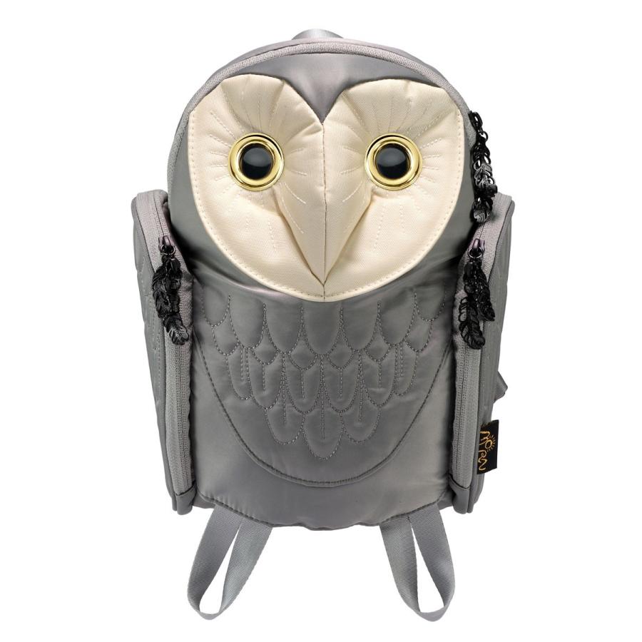 リュック MORN CREATIONS メンフクロウ バックパック レディース 動物バッグ 取り出しやすい背面ポケット付き！ モーンクリエイションズ フクロウ グレー |  | 01