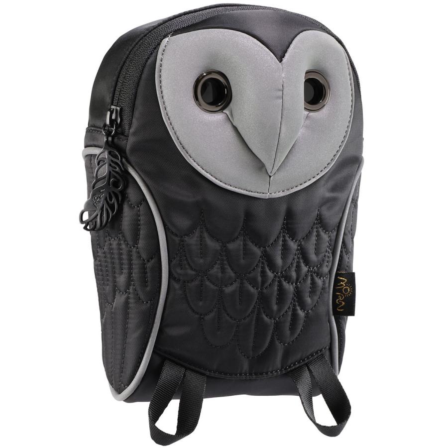 ポーチ MORN CREATIONS メンフクロウポーチ グロー 反射板付き うれしい撥水加工！ モーンクリエイションズ フクロウ ブラック | 