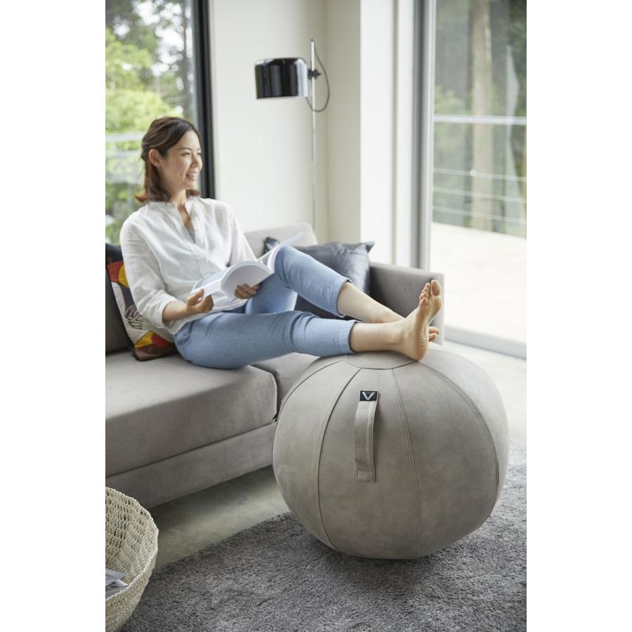シーティングボール Vivora ルーノ レザーレット 合皮 おしゃれ！お部屋に置きたいインテリア性！ ヴィボラ LUNO LEATHERETTE ライトグレー |  | 04