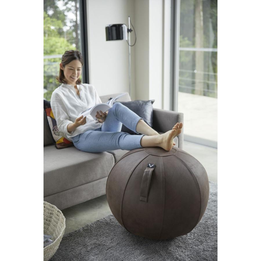 シーティングボール Vivora ルーノ レザーレット 合皮 おしゃれ！お部屋に置きたいインテリア性！ ヴィボラ LUNO LEATHERETTE ブラウン |  | 04