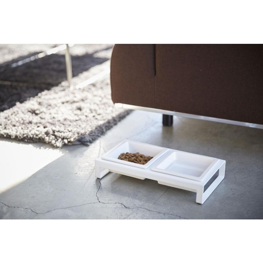 ペットフードボウル 山崎実業 正規品 nooks ヌークス ペットフードボウルスタンドセット ペット用品  ホワイト | 山崎実業 | 01