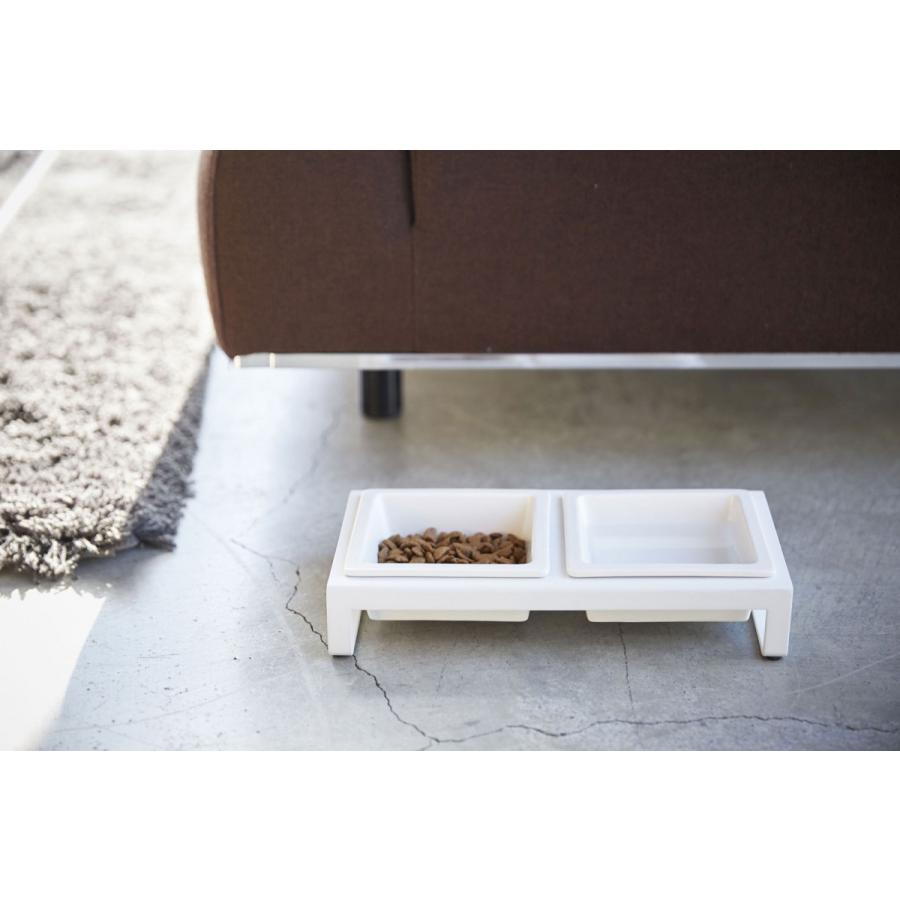 ペットフードボウル 山崎実業 正規品 nooks ヌークス ペットフードボウルスタンドセット ペット用品  ホワイト | 山崎実業 | 02