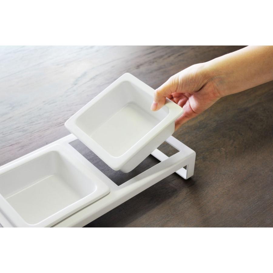 ペットフードボウル 山崎実業 正規品 nooks ヌークス ペットフードボウルスタンドセット ペット用品  ホワイト | 山崎実業 | 05