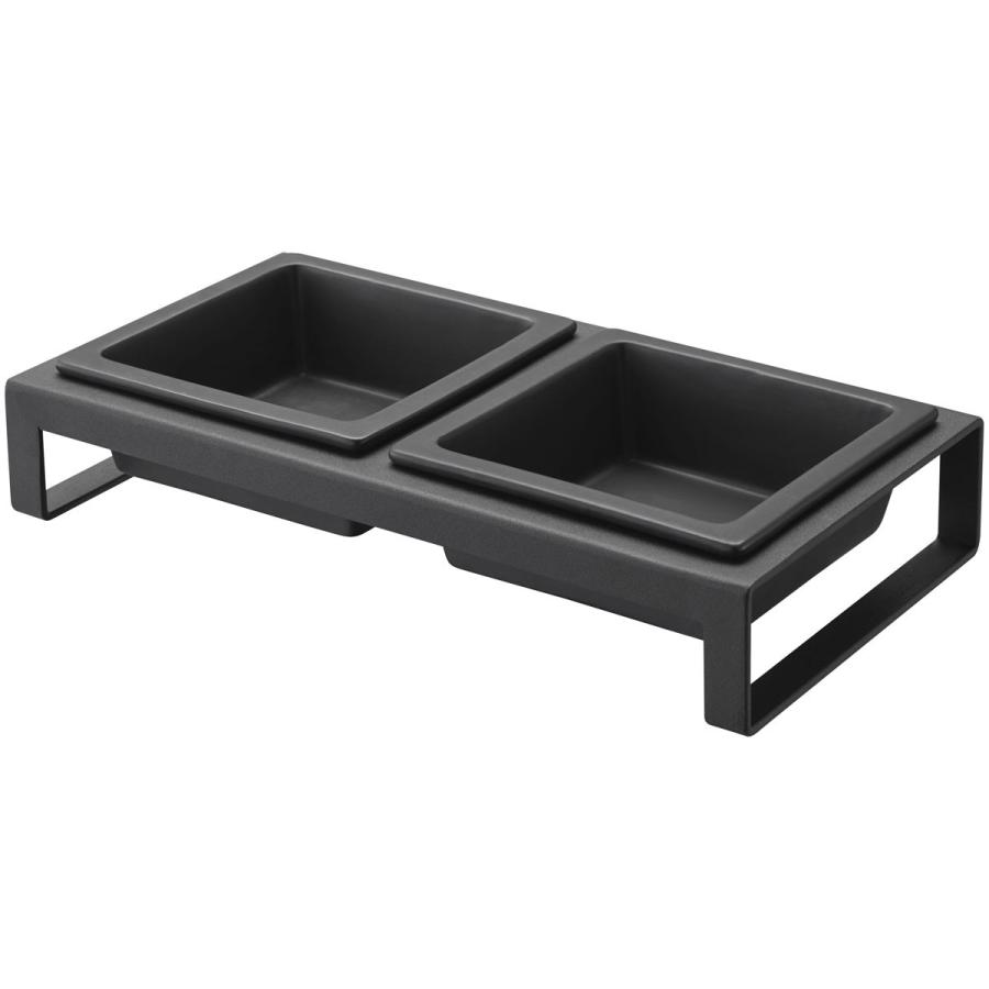 ペットフードボウル 山崎実業 正規品 nooks ヌークス ペットフードボウルスタンドセット ペット用品  ブラック | 山崎実業