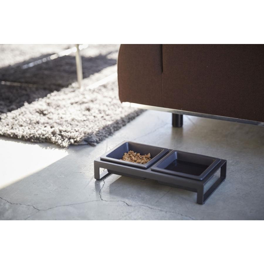 ペットフードボウル 山崎実業 正規品 nooks ヌークス ペットフードボウルスタンドセット ペット用品  ブラック | 山崎実業 | 01