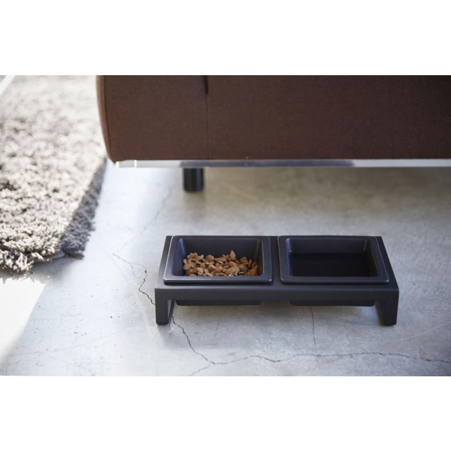 ペットフードボウル 山崎実業 正規品 nooks ヌークス ペットフードボウルスタンドセット ペット用品  ブラック | 山崎実業 | 02