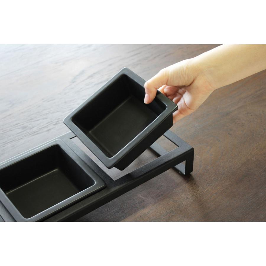 ペットフードボウル 山崎実業 正規品 nooks ヌークス ペットフードボウルスタンドセット ペット用品  ブラック | 山崎実業 | 05