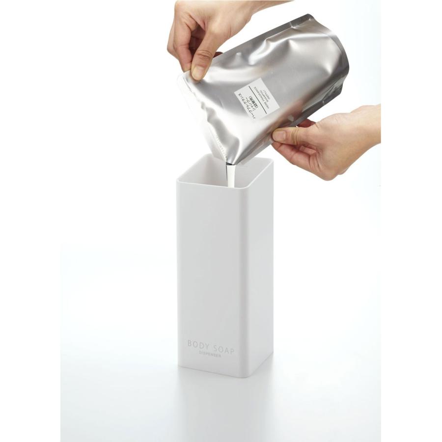 ソープディスペンサー 山崎実業 正規品 TOWER タワー マグネットツーウェイディスペンサー ソープボトル 詰め替え用ボトル ボディーソープ ホワイト | tower | 06