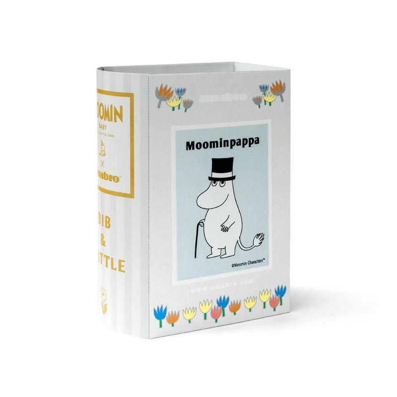 出産祝い アマブロ MOOMIN BABY BIB＆RATTLE 出産お祝いギフト amabro スタイとガラガラ  ギフトセット ムーミンパパ | MOOMIN | 01