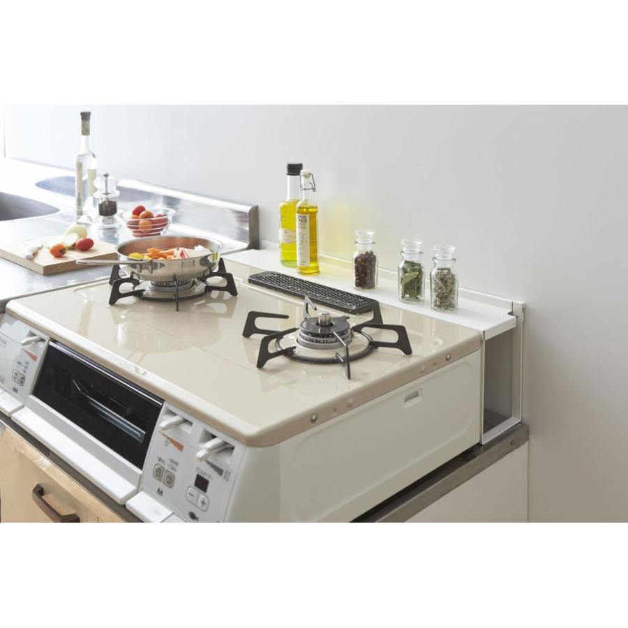 キッチン収納 山崎実業 正規品 TOWER タワー コンロ奥隙間ラック 収納ラック ホワイト |  | 01
