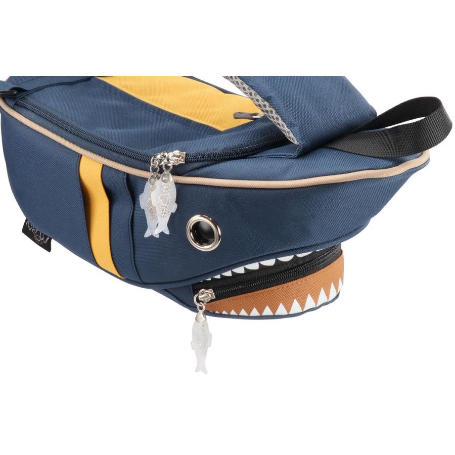 ウエストポーチ モーンクリエイションズ シャークスリングバッグ ウエストバッグ MORN CREATIONS サメ シャークバッグ コンビ ネイビー/マスタード |  | 01