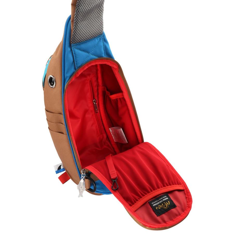 ウエストポーチ モーンクリエイションズ シャークスリングバッグ ウエストバッグ MORN CREATIONS サメ シャークバッグ コンビ ブラウン/ブルー |  | 02