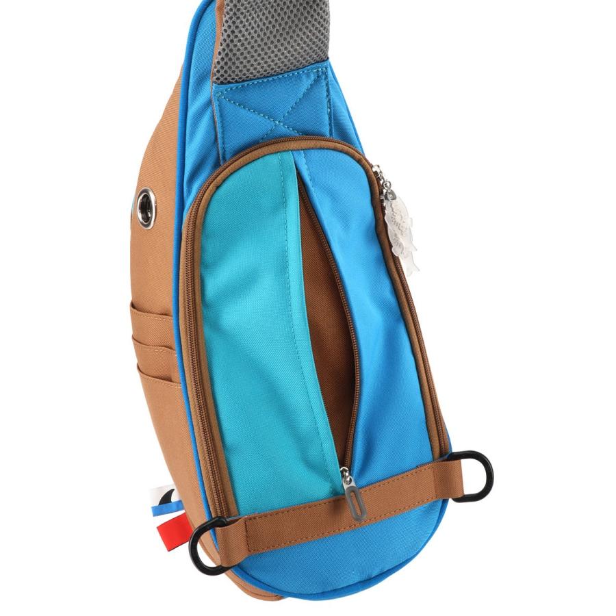 ウエストポーチ モーンクリエイションズ シャークスリングバッグ ウエストバッグ MORN CREATIONS サメ シャークバッグ コンビ ブラウン/ブルー |  | 03