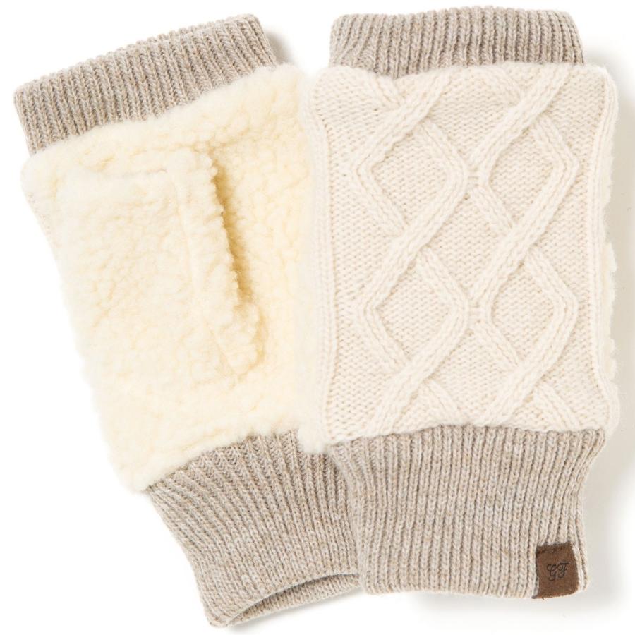 手袋 グッドファブリケーション フィンガーレスグローブ スマホ タッチパネル対応 GOOD FABRICATION FINGERLESS GLOVES Cable クリーム | 