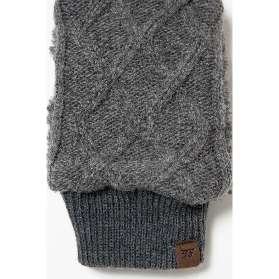 手袋 グッドファブリケーション フィンガーレスグローブ スマホ タッチパネル対応 GOOD FABRICATION FINGERLESS GLOVES Cable グレー |  | 03