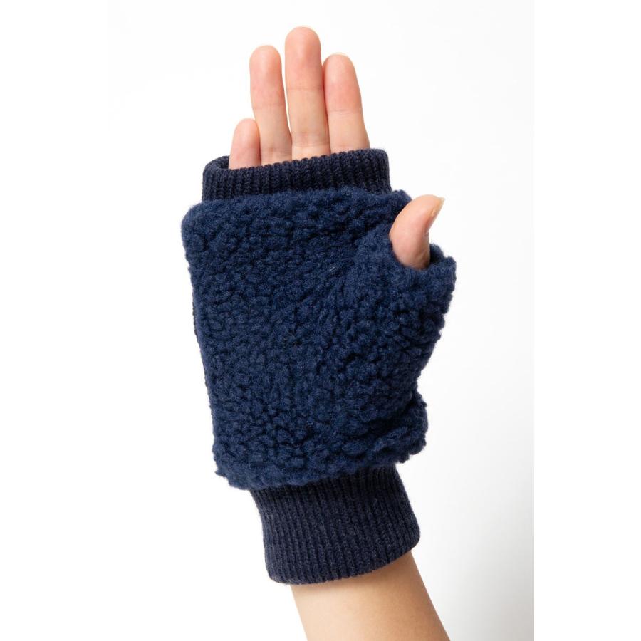 手袋 グッドファブリケーション フィンガーレスグローブ スマホ タッチパネル対応 GOOD FABRICATION FINGERLESS GLOVES Cable ネイビー |  | 02