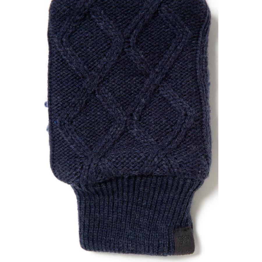 手袋 グッドファブリケーション フィンガーレスグローブ スマホ タッチパネル対応 GOOD FABRICATION FINGERLESS GLOVES Cable ネイビー |  | 03