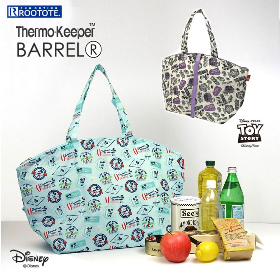 エコバッグ ROOTOTE IP.サーモキーパーバレル ディズニー 折りたたみ ショッピングバッグ ルートート Thermo Keeper Barrel Disny-B ミッキー | ROOTOTE | 01