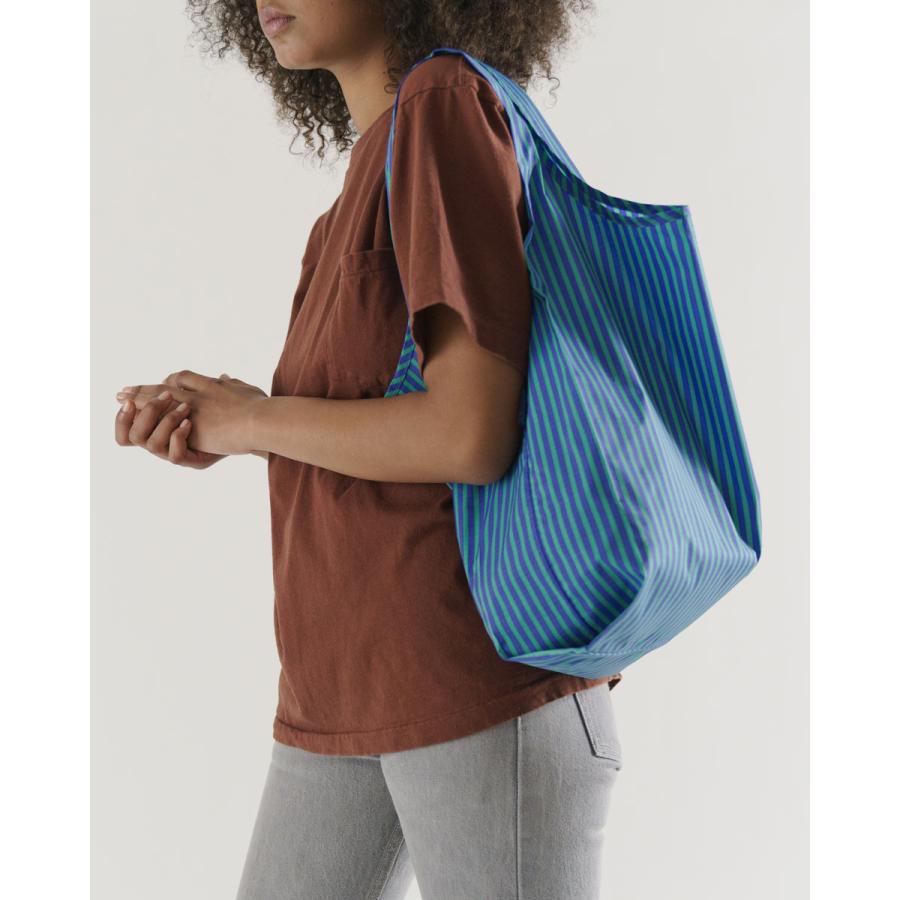 BAGGU スタンダード エコバッグ コバルト　ジェイド　ストライプ　ボーダー BAGGU エコバッグ バグゥ 正規品 STANDARD 折りたたみ
