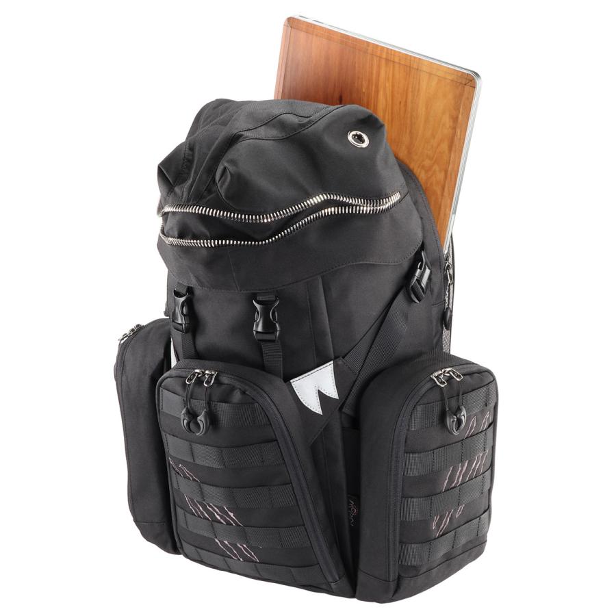 リュック モーンクリエイションズ ティラノサウルスバックパック Lサイズ メンズ 男性用 通勤 通学 MORN CREATIONS 恐竜リュック ブラック |  | 06