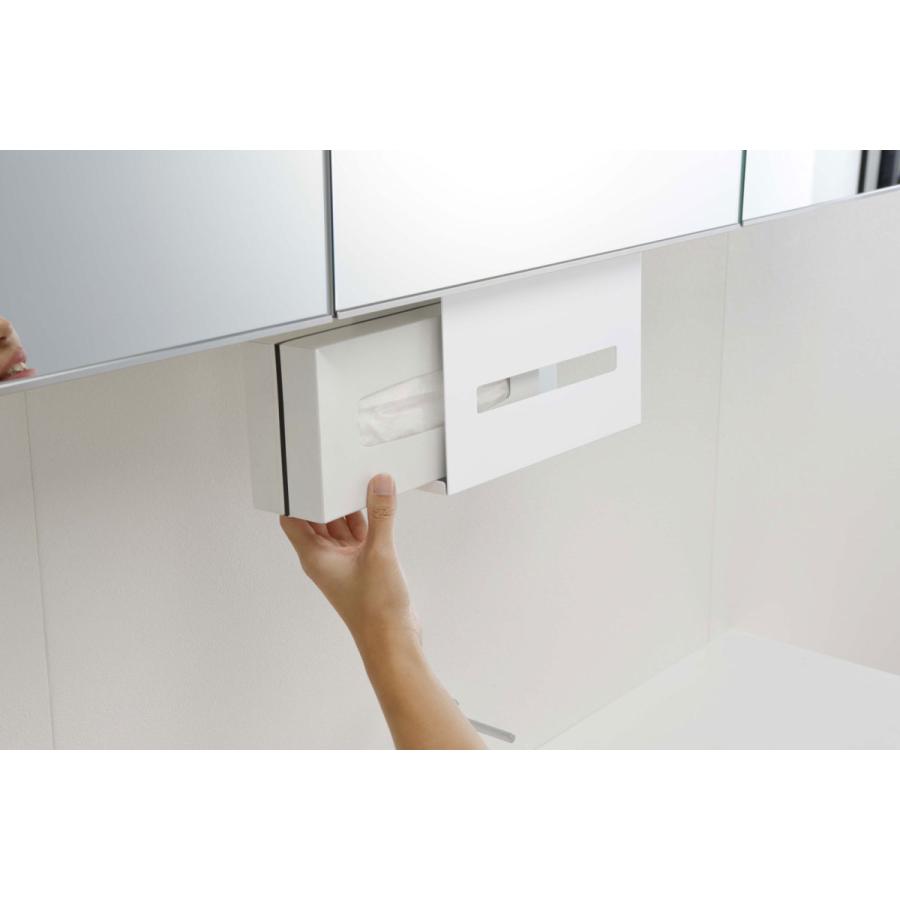 洗面所収納 山崎実業 正規品 TOWER タワー 洗面戸棚下ペーパーボックスホルダー 隙間収納 洗面戸棚下シリーズ ホワイト | tower | 04