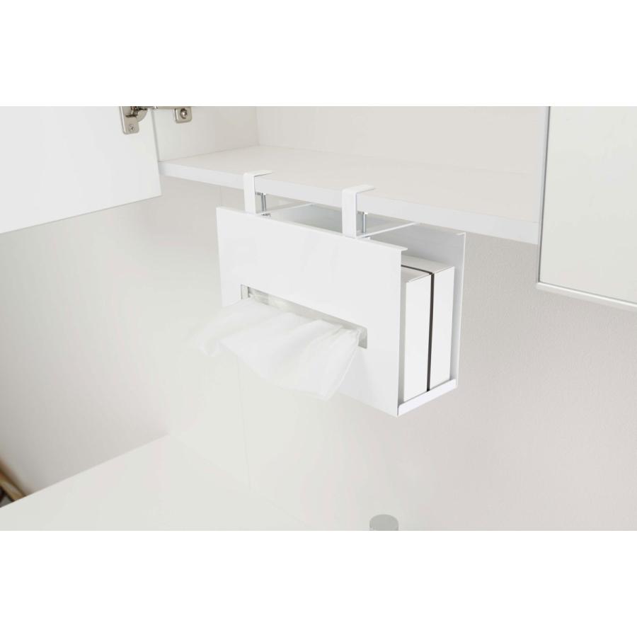 洗面所収納 山崎実業 正規品 TOWER タワー 洗面戸棚下ペーパーボックスホルダー 隙間収納 洗面戸棚下シリーズ ホワイト | tower | 05