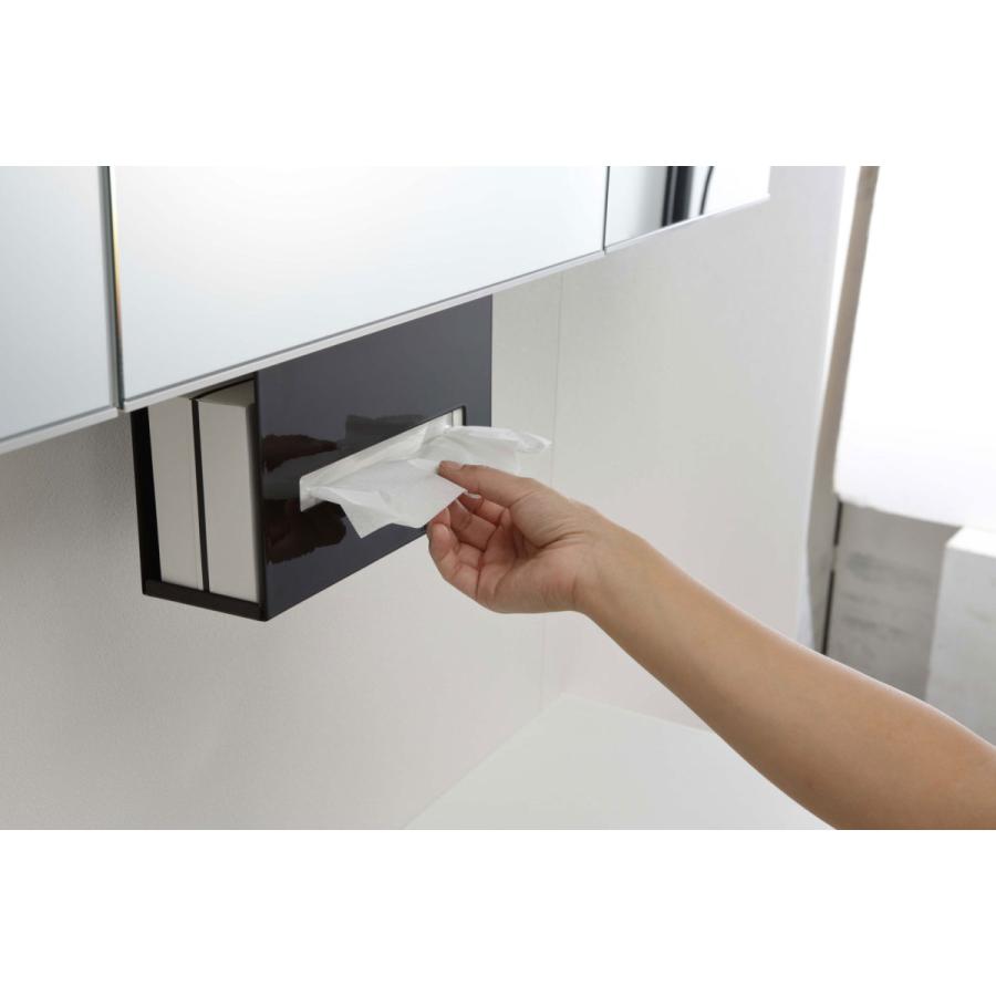 洗面所収納 山崎実業 正規品 TOWER タワー 洗面戸棚下ペーパーボックスホルダー 隙間収納 洗面戸棚下シリーズ ブラック | tower | 03
