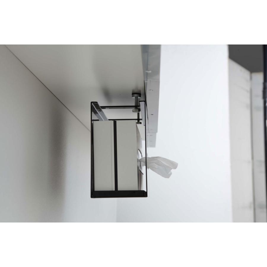 洗面所収納 山崎実業 正規品 TOWER タワー 洗面戸棚下ペーパーボックスホルダー 隙間収納 洗面戸棚下シリーズ ブラック | tower | 06