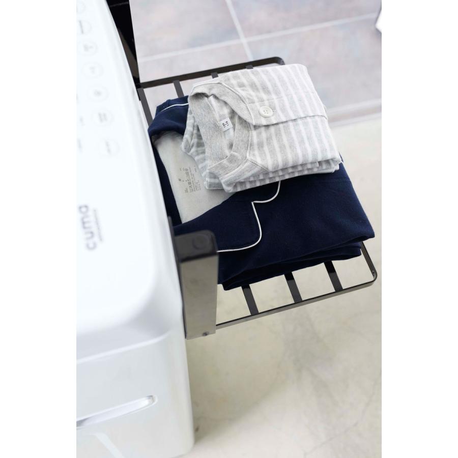 マグネット折り畳み棚 山崎実業 正規品 TOWER タワー 洗濯機横マグネット折り畳み棚 洗濯機 棚 ラック  ブラック | tower | 07
