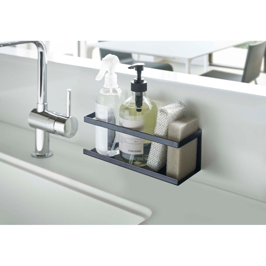 キッチン収納 山崎実業 正規品 TOWER タワー マグネットラック ワイド 収納ラック マグネットキッチンシリーズ ブラック | tower | 02