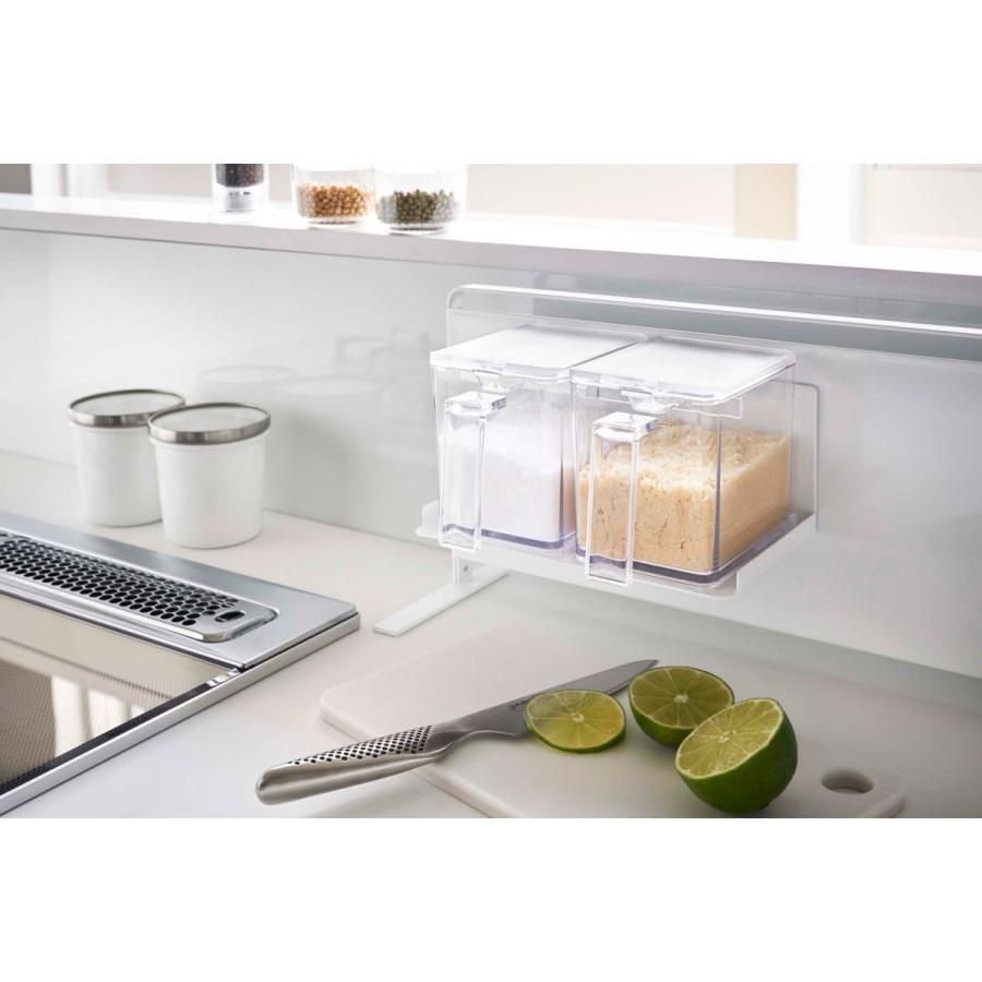 キッチン収納 山崎実業 正規品 TOWER タワー マグネット調味料ストッカーラック 収納ラック マグネットキッチンシリーズ ホワイト | tower | 04