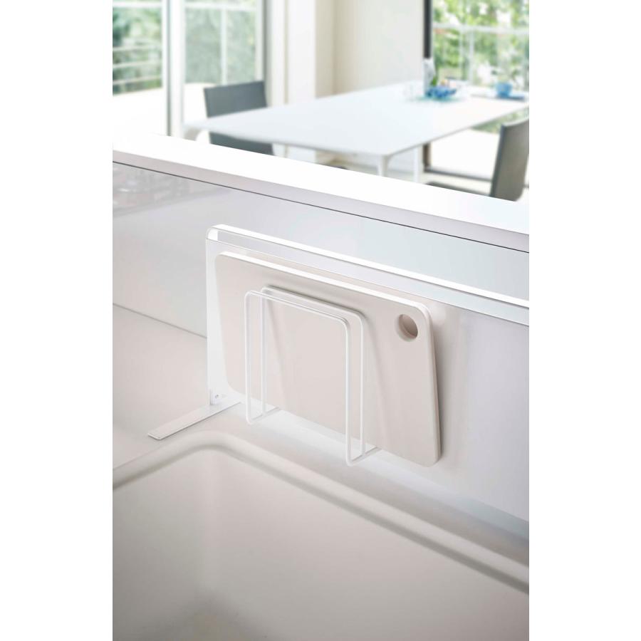 キッチン収納 山崎実業 正規品 TOWER タワー マグネットまな板スタンド 収納ラック マグネットキッチンシリーズ ホワイト | tower | 02