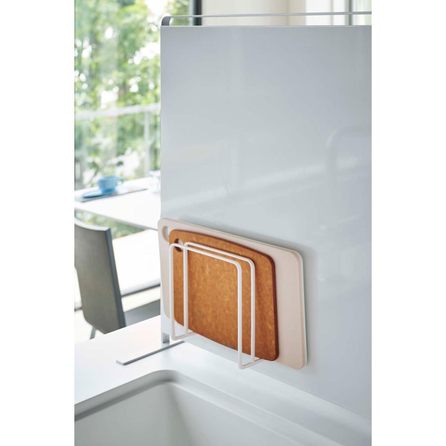 キッチン収納 山崎実業 正規品 TOWER タワー マグネットまな板スタンド 収納ラック マグネットキッチンシリーズ ホワイト | tower | 03