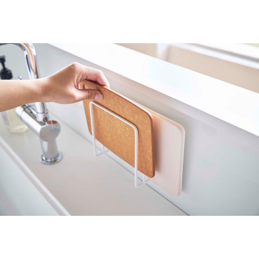 キッチン収納 山崎実業 正規品 TOWER タワー マグネットまな板スタンド 収納ラック マグネットキッチンシリーズ ホワイト | tower | 04