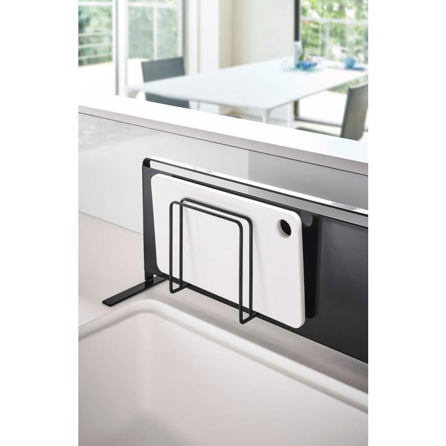 キッチン収納 山崎実業 正規品 TOWER タワー マグネットまな板スタンド 収納ラック マグネットキッチンシリーズ ブラック | tower | 02