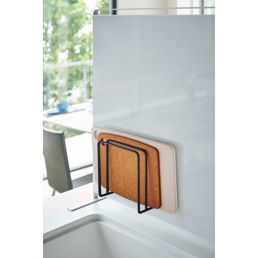 キッチン収納 山崎実業 正規品 TOWER タワー マグネットまな板スタンド 収納ラック マグネットキッチンシリーズ ブラック | tower | 03