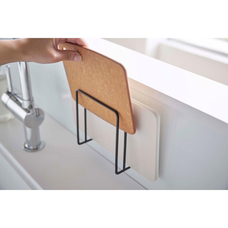 キッチン収納 山崎実業 正規品 TOWER タワー マグネットまな板スタンド 収納ラック マグネットキッチンシリーズ ブラック | tower | 04