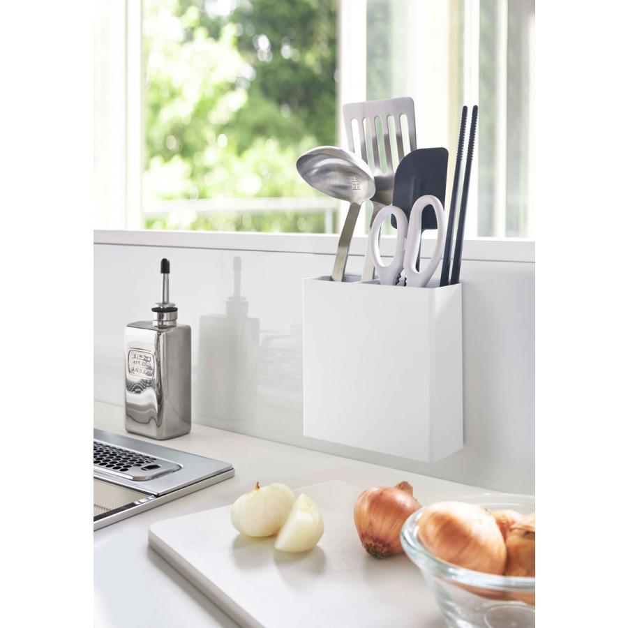 キッチンツールスタンド 山崎実業 正規品 TOWER タワー マグネットキッチンツールスタンド キッチンツール収納  ホワイト | tower | 02