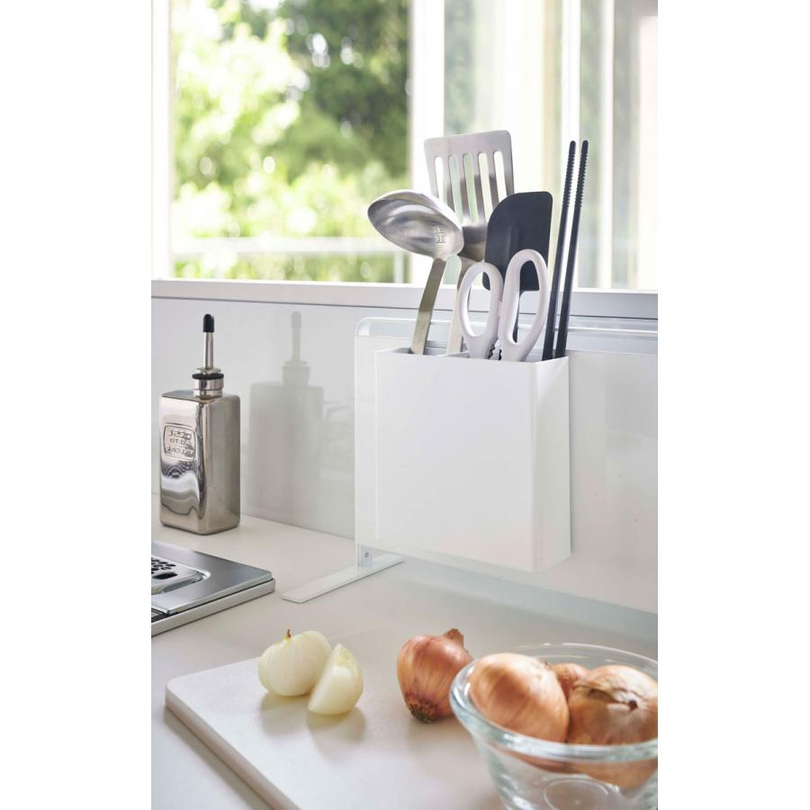 キッチンツールスタンド 山崎実業 正規品 TOWER タワー マグネットキッチンツールスタンド キッチンツール収納  ホワイト | tower | 03