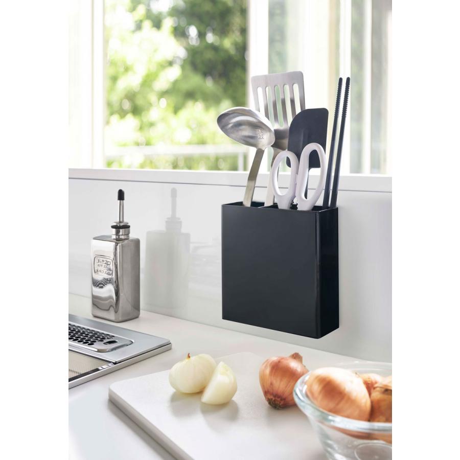 キッチンツールスタンド 山崎実業 正規品 TOWER タワー マグネットキッチンツールスタンド キッチンツール収納  ブラック | tower | 02