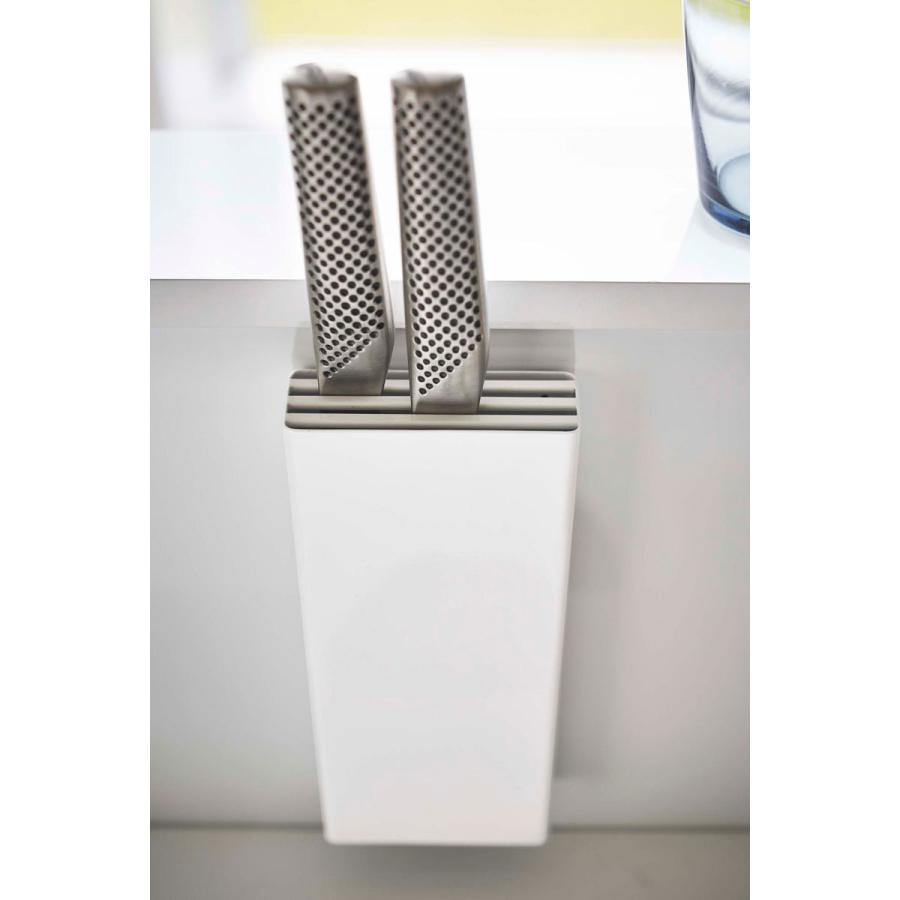 包丁スタンド 山崎実業 正規品 TOWER タワー マグネット包丁スタンド 包丁ケース 包丁差し 収納ケース マグネットキッチンシリーズ ホワイト | tower | 04