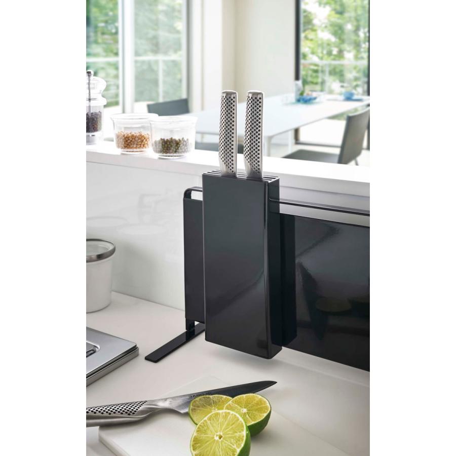 包丁スタンド 山崎実業 正規品 TOWER タワー マグネット包丁スタンド 包丁ケース 包丁差し 収納ケース マグネットキッチンシリーズ ブラック | tower | 03