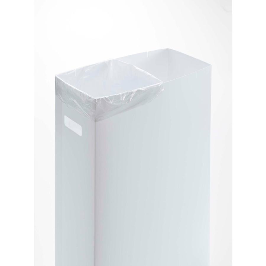 ゴミ箱 山崎実業 正規品 TOWER タワー スリム蓋付きゴミ箱 45L 2個組 ダストボックス ごみ箱 ホワイト＆ホワイト | tower | 08