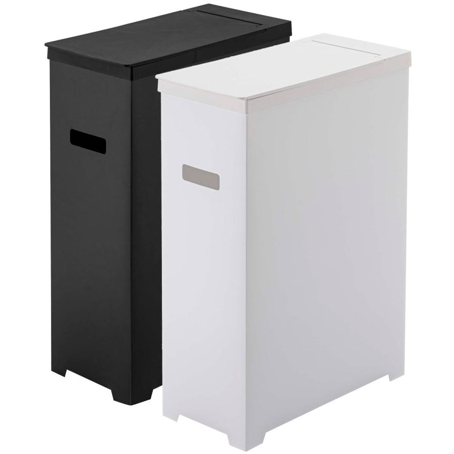 ゴミ箱 山崎実業 正規品 TOWER タワー スリム蓋付きゴミ箱 45L 2個組 ダストボックス ごみ箱 ホワイト＆ブラック | tower