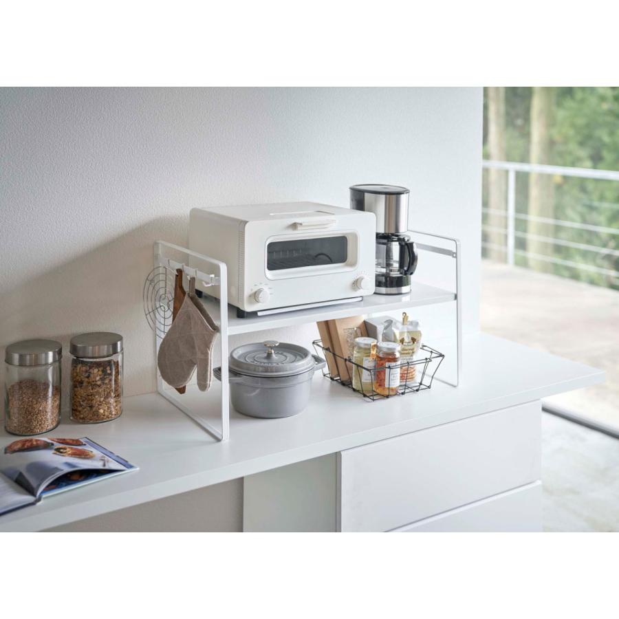 キッチン収納 Yamazaki Tower トースターラック ワイド 収納ラック 山崎実業 タワー ホワイト 553 Back 通販 Yahoo ショッピング