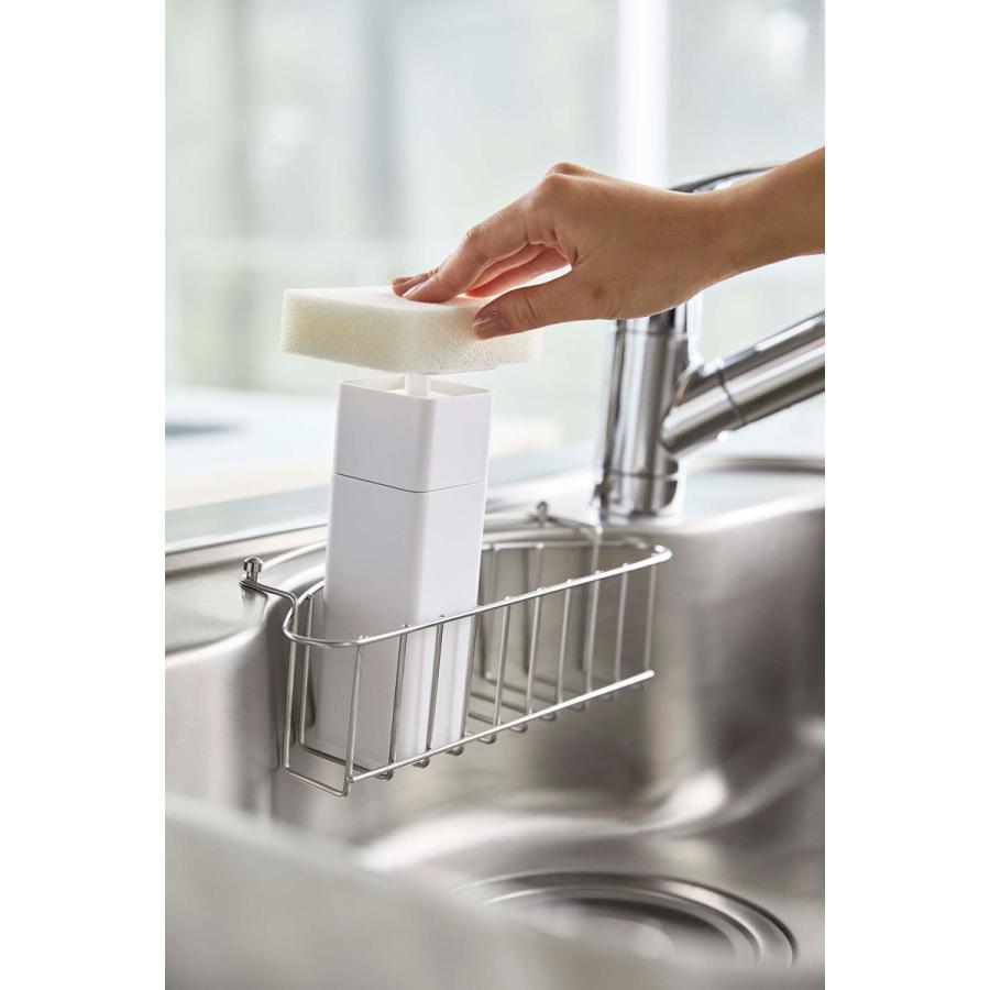 ソープディスペンサー 山崎実業 正規品 TOWER タワー 片手で出せるディスペンサー ソープボトル 詰め替え用ボトル ホワイト | tower | 03