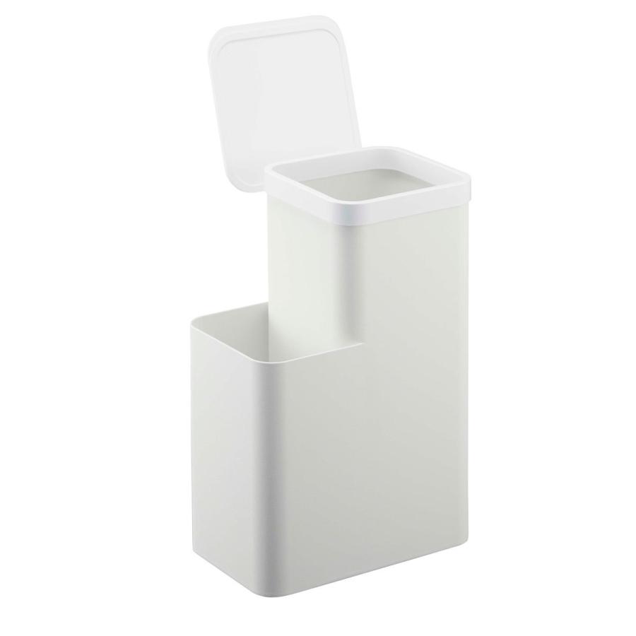 ゴミ箱 山崎実業 正規品 TOWER タワー 収納付きトイレポット ダストボックス ごみ箱 ホワイト | tower | 08