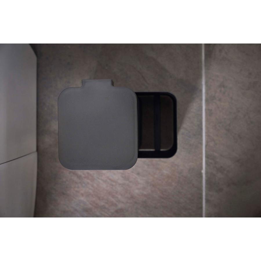 ゴミ箱 山崎実業 正規品 TOWER タワー 収納付きトイレポット ダストボックス ごみ箱 ブラック | tower | 05