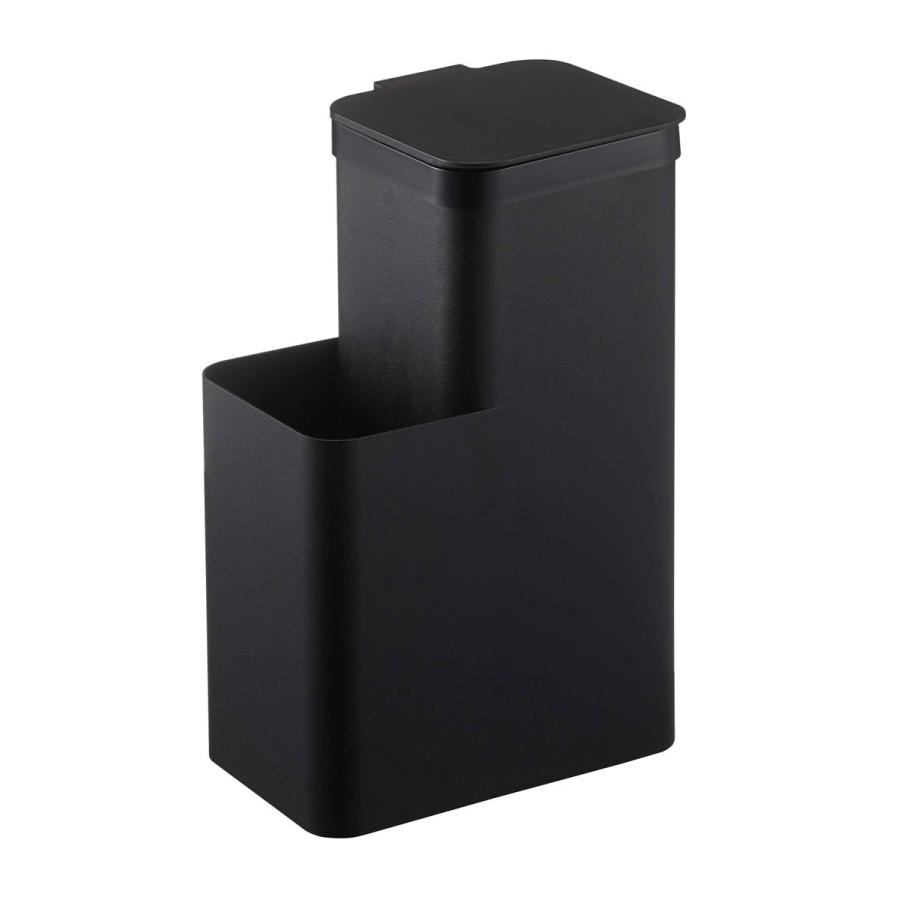 ゴミ箱 山崎実業 正規品 TOWER タワー 収納付きトイレポット ダストボックス ごみ箱 ブラック | tower | 07