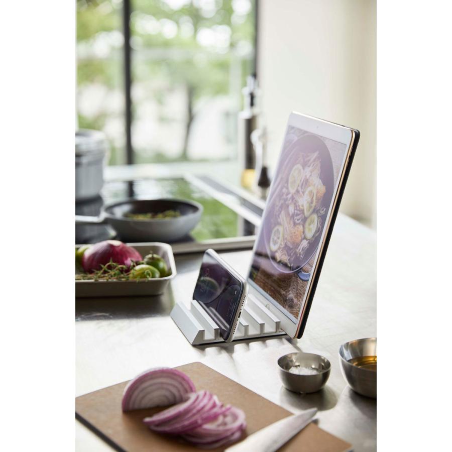 スマホ対応 山崎実業 正規品 TOWER タワー タブレットスタンド スマートフォン・タブレットPC対応ホルダー ホワイト | tower | 02
